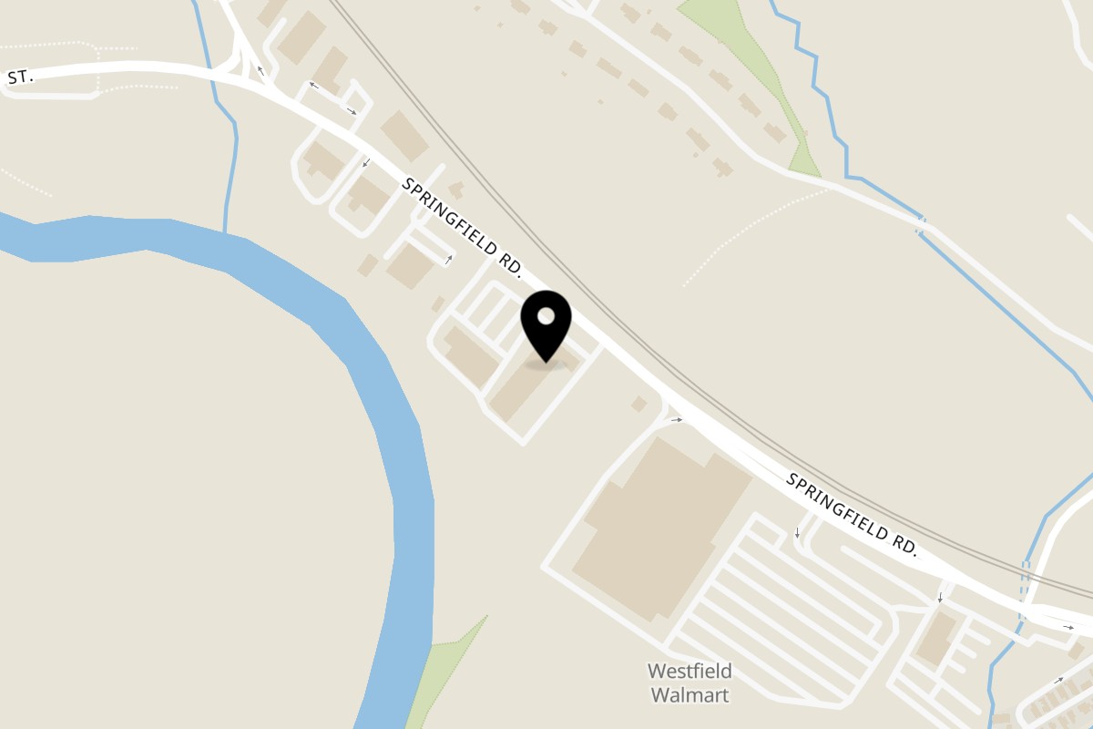 Map showing the location of Shortstop Bar & Grill on 99 Springfield Rd in Westfield
